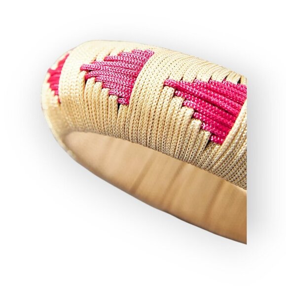 Anthropologie Rattan Woven Bangle Bracelet - Picture 3 of 10